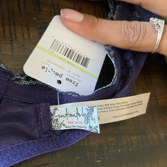 NWT Free People Intimately navy bralette - Picture 5 of 5